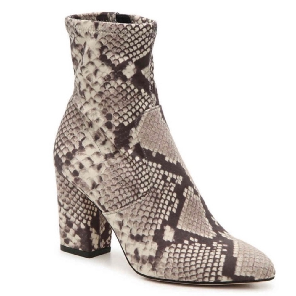 Steve Madden Elory Snakeskin Fabric Booties Size 8